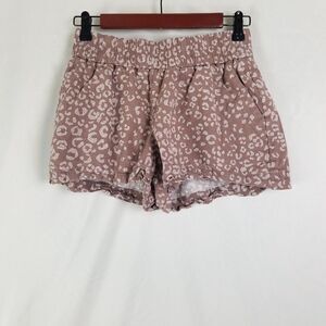 A New Day Shorts Womens XS‎ Brown Linen Blend Mid Rise Stretch Waist Casual